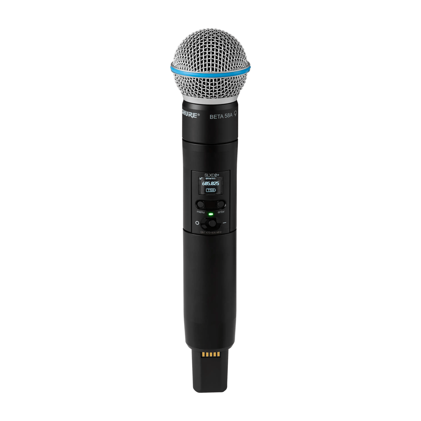 Ручной передатчик SHURE [SLXD2+/B58=-G65] серии SLXD с капсюлем B58, 470 - 606 МГц