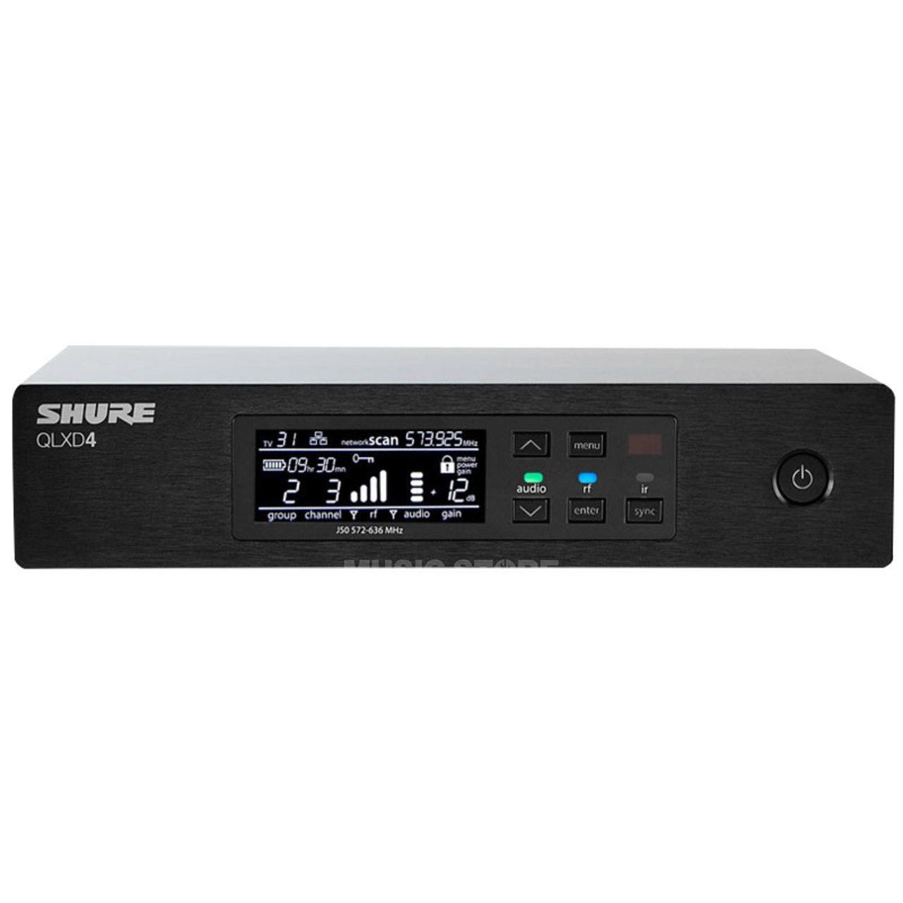 Цифровой одноканальный приёмник QLXD4 SHURE [QLXD4E=-G51] диапазон 470-534 МГц, 1 аналоговый выход XLR, 1 аналоговый выход TRS, 2 РЧ-входа 50 Ом, 1 порт Ethernet