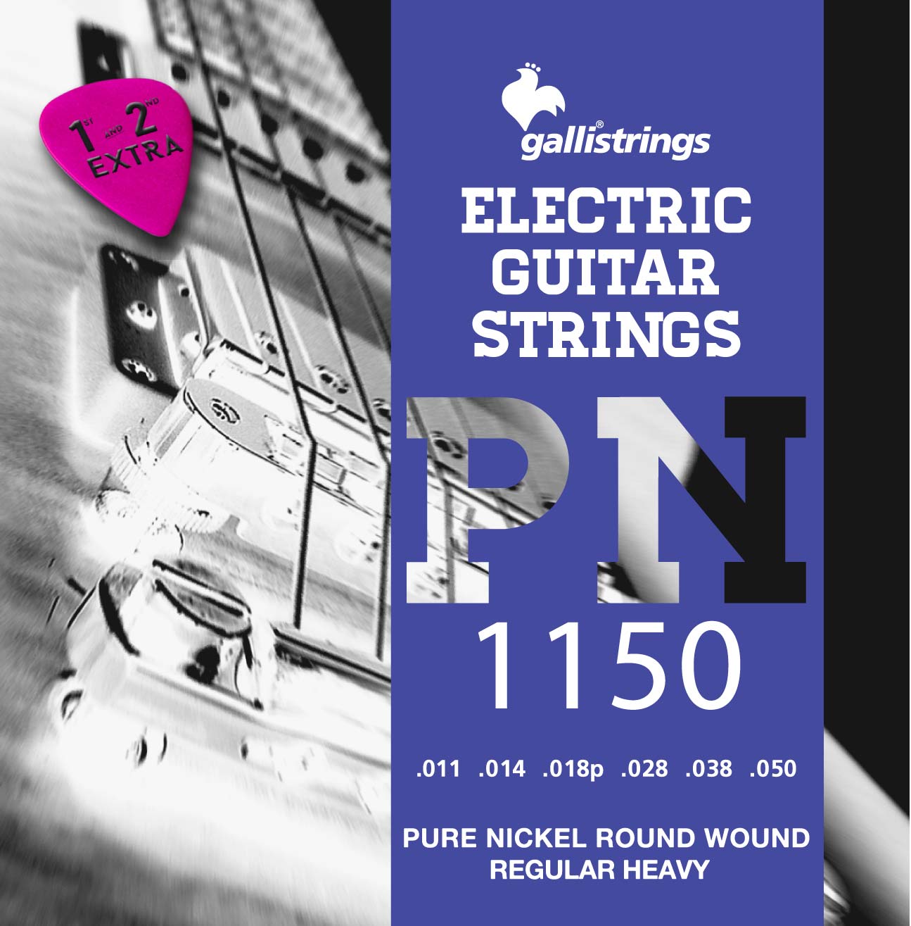 Комплект струн GALLI STRINGS [PN1150] для 6-струнной электрогитары