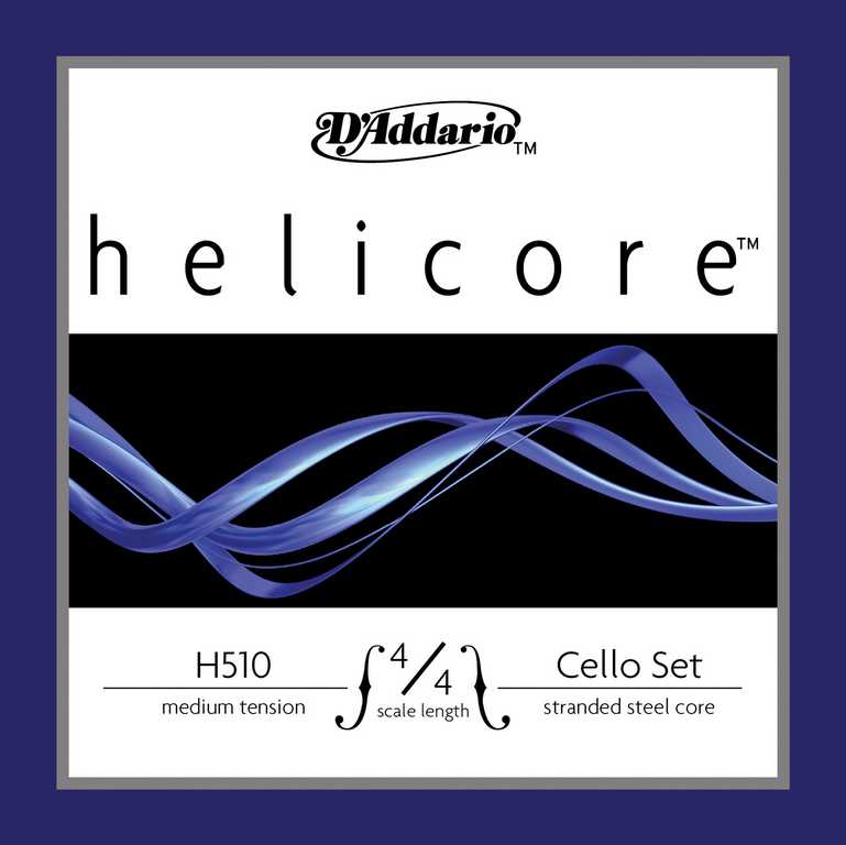 H510-4/4M Helicore Комплект струн для виолончели размером 4/4, среднее натяжение, D'Addario H510-4/4M Helicore Комплект струн для виолончели размером 4/4, среднее натяжение, D'Addario