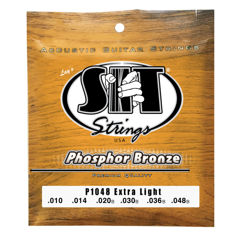 Струны для акустической гитары SIT P1048, Phosphor Bronze Extra Light, 10-48