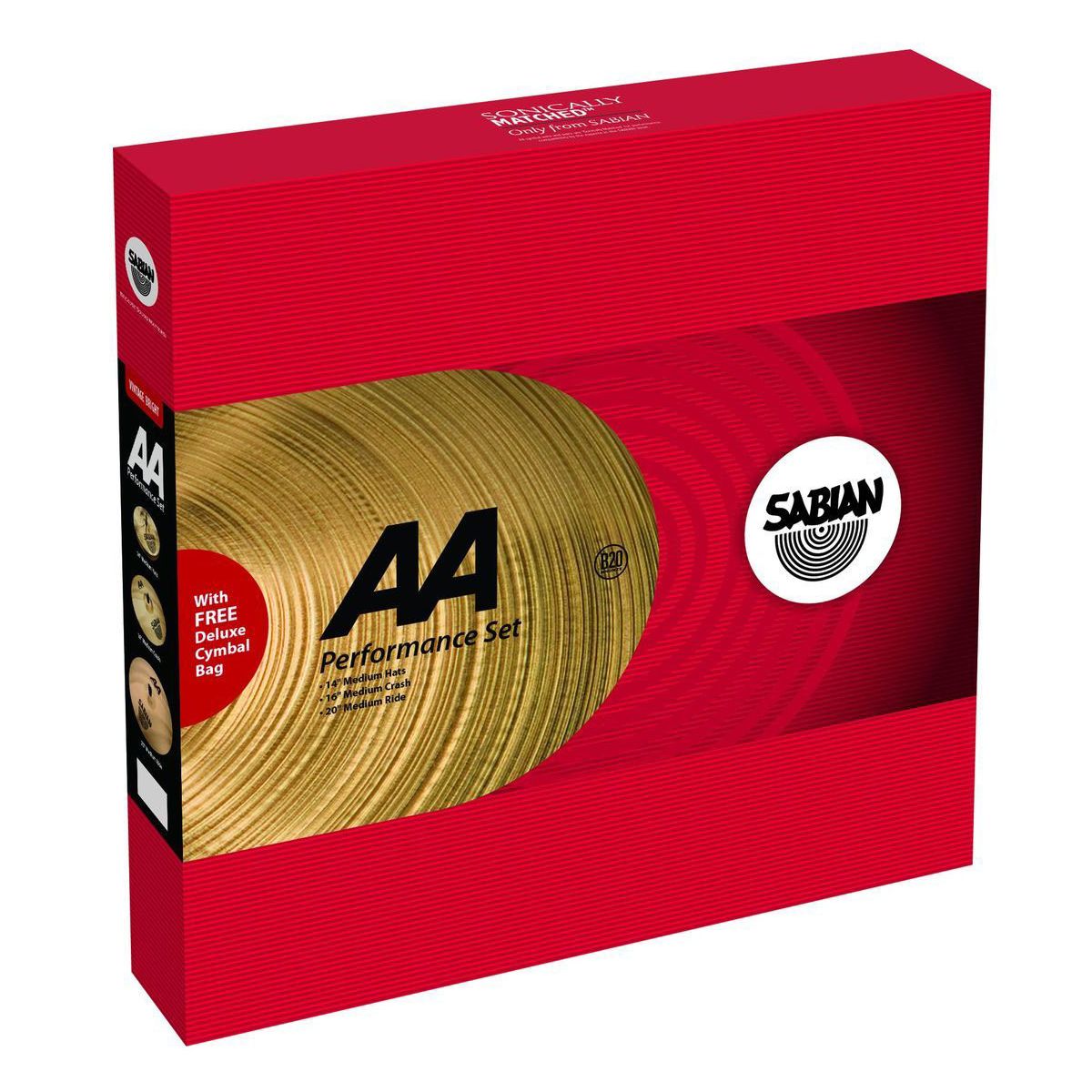 Sabian AA Performance Set набор тарелок(14"HH,16"CR,20"RD) Sabian AA Performance Set набор тарелок(14"HH,16"CR,20"RD)