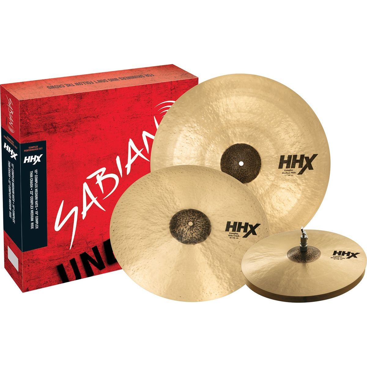 Sabian HHX Complex Performance Set набор тарелок (15" HH, 19" CR, 22" RD)