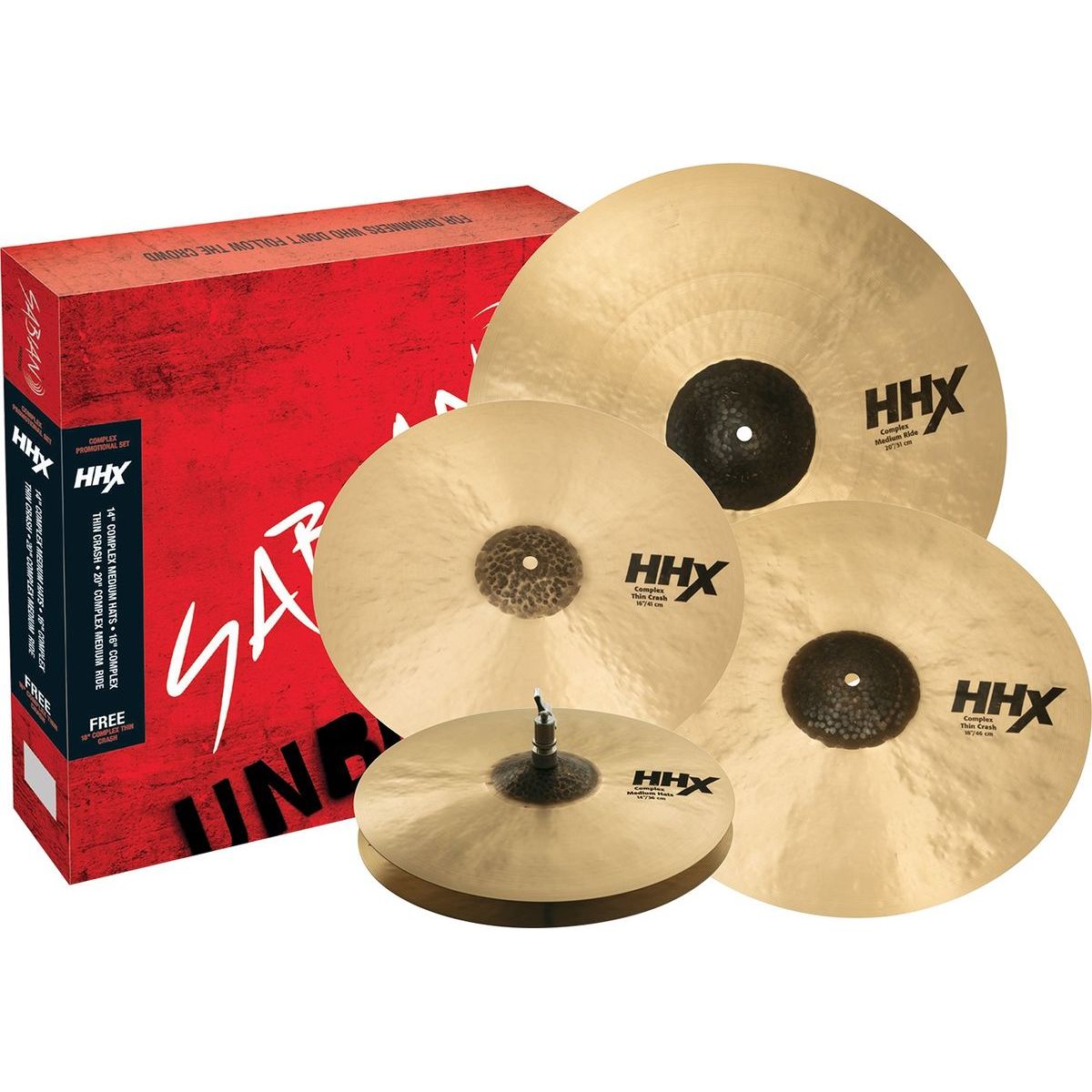 Sabian HHX Complex Promotional Set набор тарелок (14" HH, 16" CR, 20" RD+18" CR)