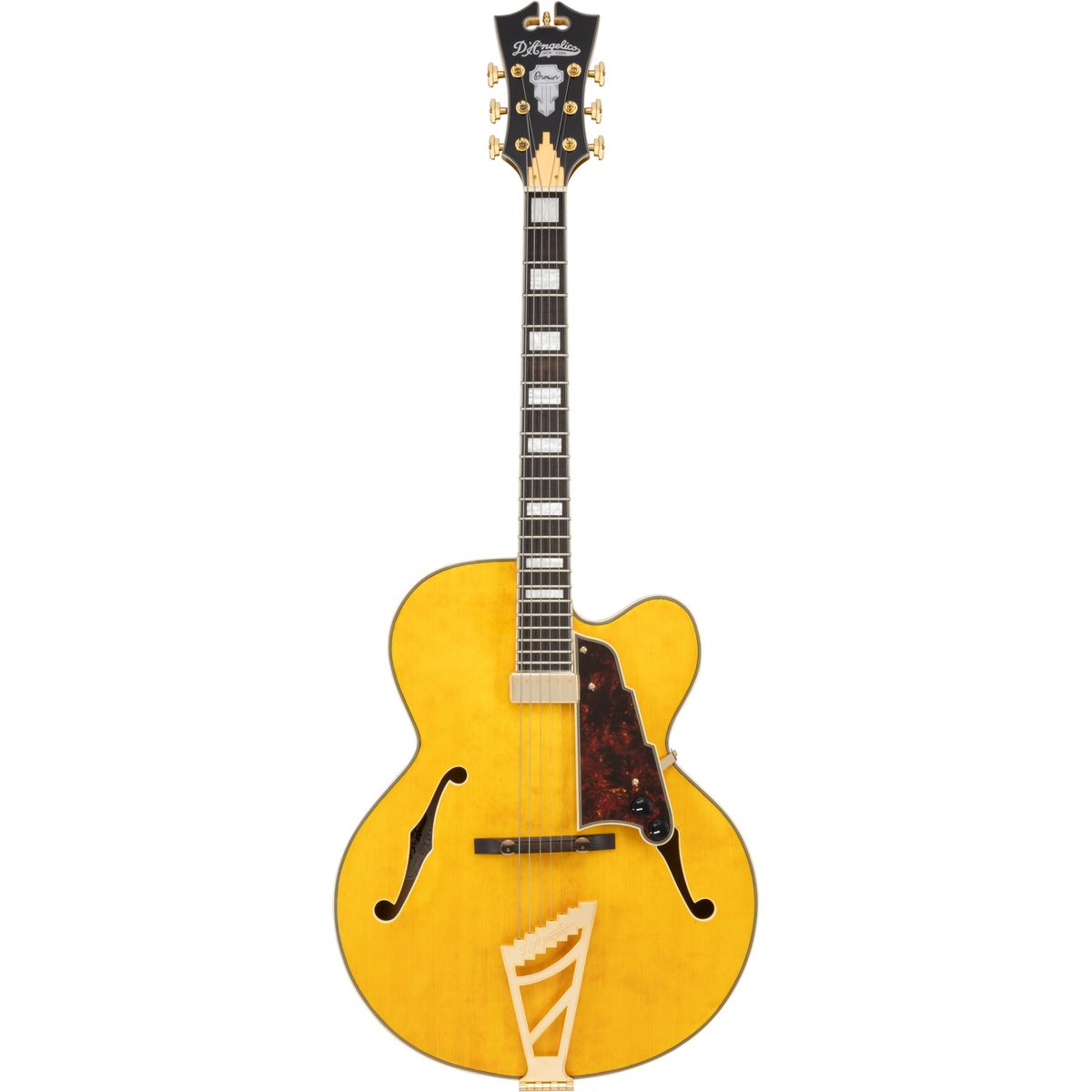 D'Angelico Premier EXL-1 Honey Blonde полуакустическая гитара с чехлом, форма 335, цвет желтый D'Angelico Premier EXL-1 Honey Blonde полуакустическая гитара с чехлом, форма 335, цвет желтый