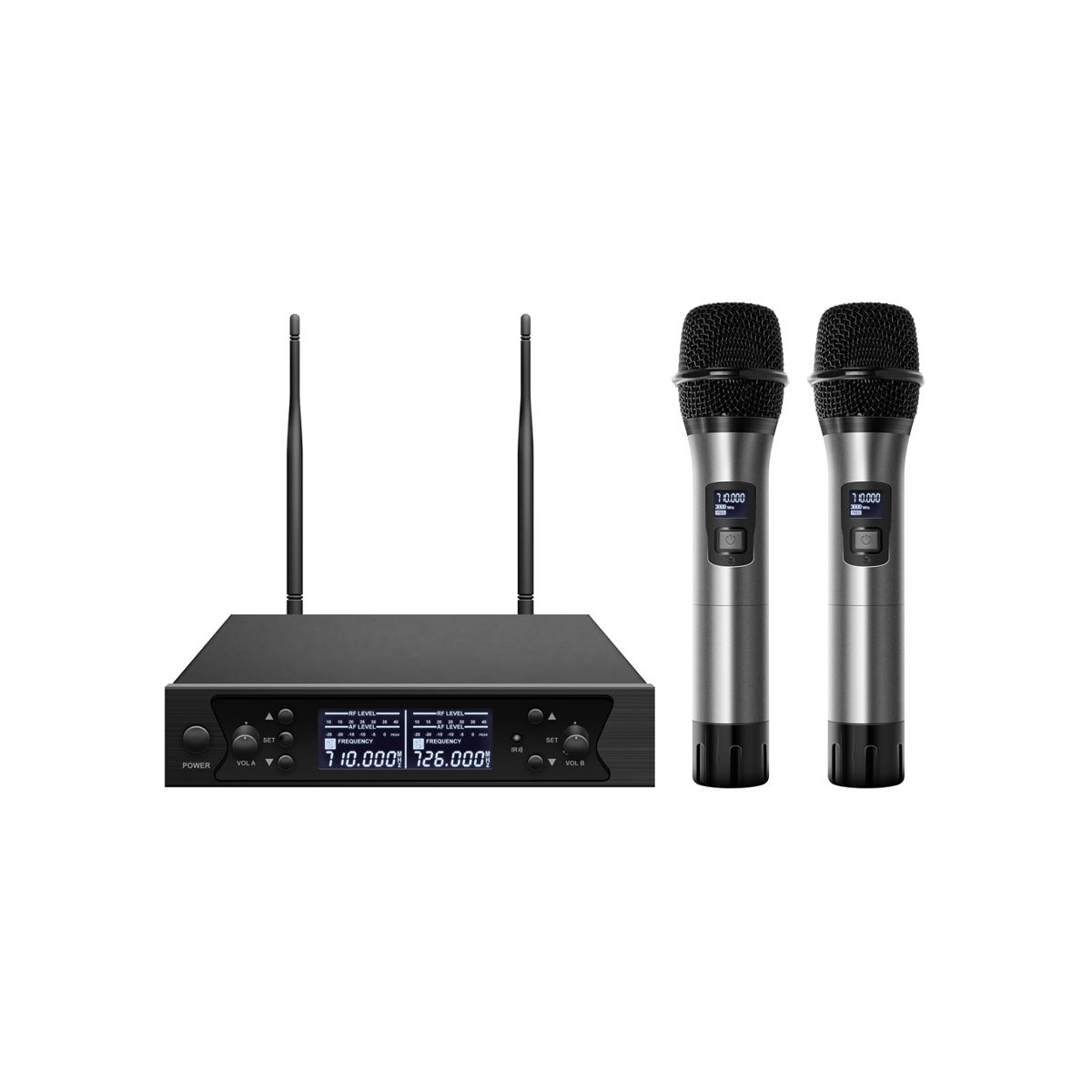 Axelvox DWS7000HT (HT Bundle) двойная р/сист, 2 ручных микр, 100 кан, AX-7000H Axelvox DWS7000HT (HT Bundle) двойная р/сист, 2 ручных микр, 100 кан, AX-7000H