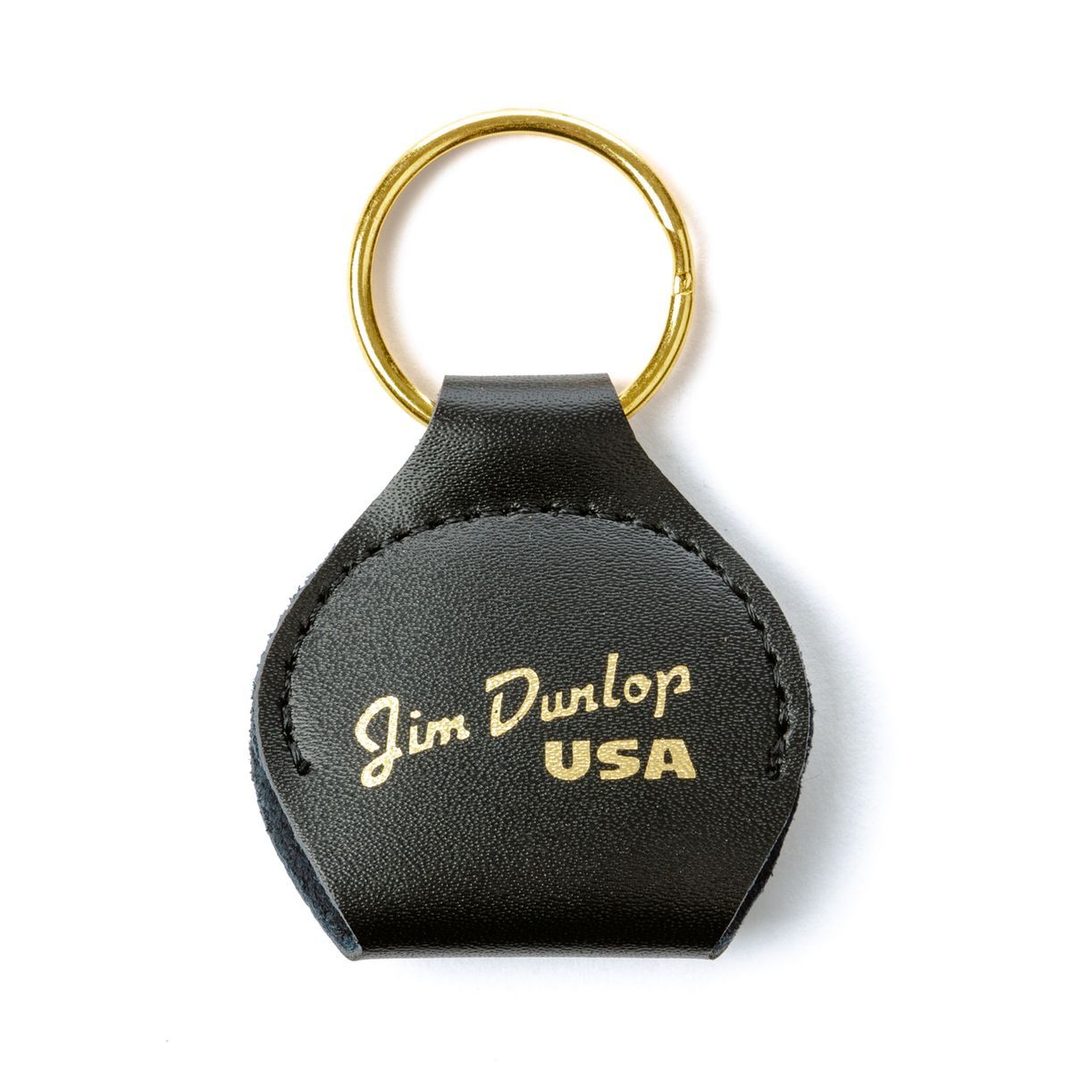 Dunlop 5200SI Picker's Pouch чехол-брелок для медиаторов, золотое лого, кожа, черный