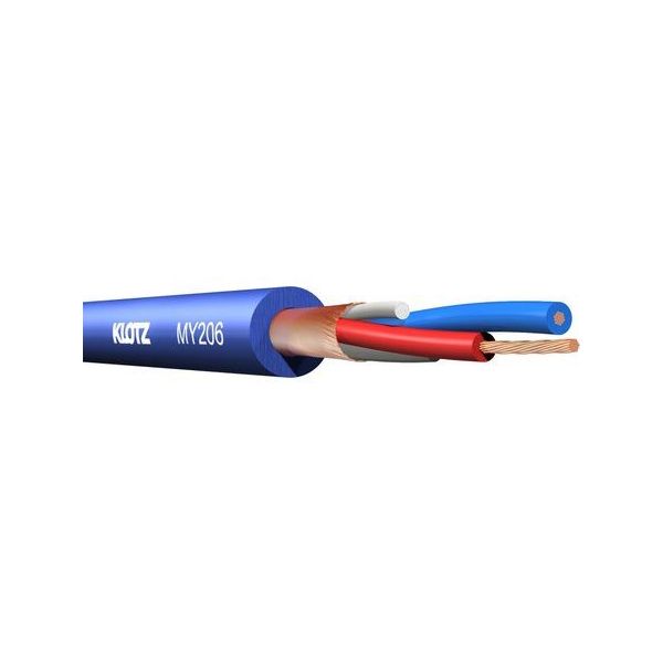 Klotz MY206BL Микрофонный кабель сверхгибкий 6 мм, 2x0,22 мм, витой экран, синий