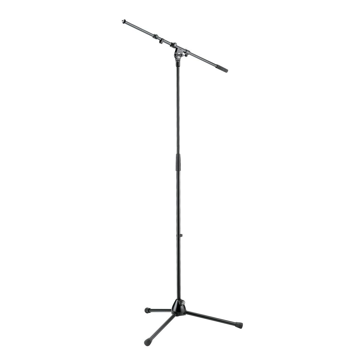 K&M 21090-300-55 микрофонная стойка "журавль", телескопическая стрела, черная, 900-1605 мм