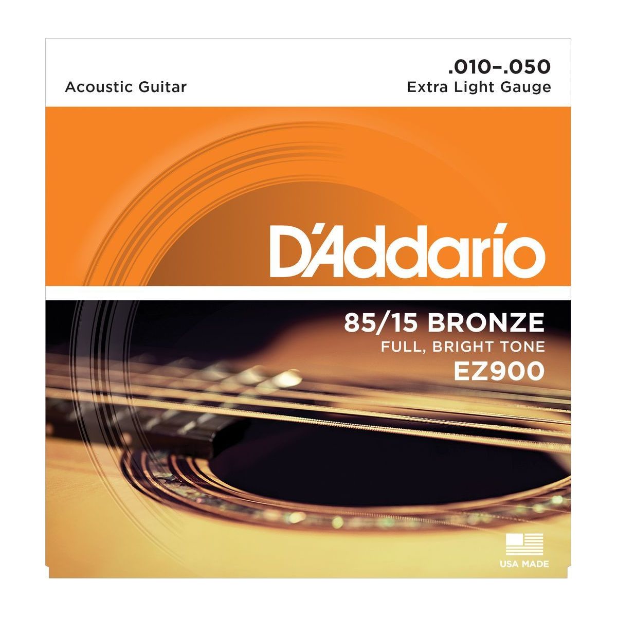 D`Addario EZ900 Струны для акустической гитары, бронза 85/15, Extra Light 10-50 D`Addario EZ900 Струны для акустической гитары, бронза 85/15, Extra Light 10-50