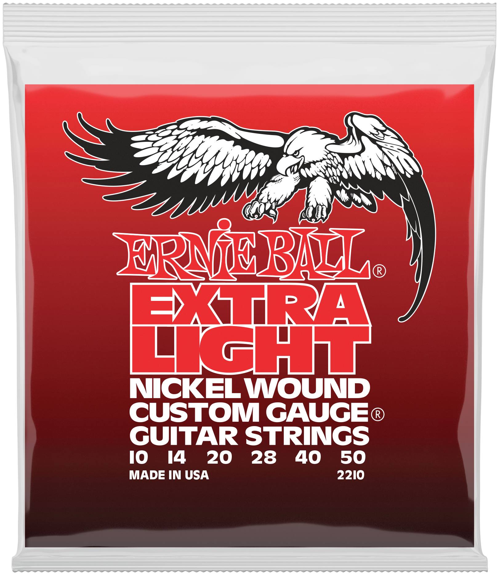 ERNIE BALL 2210 Nickel Wound Extra Light 10-50 - Струны для электрогитары