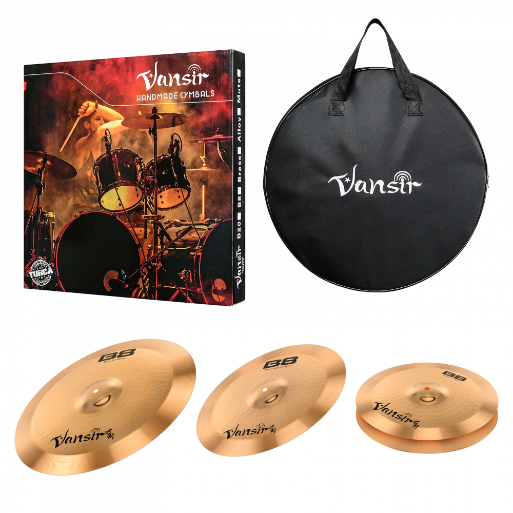 Комплект тарелок Vansir B8-BP SET (14'ნ'რ'+ сумка)